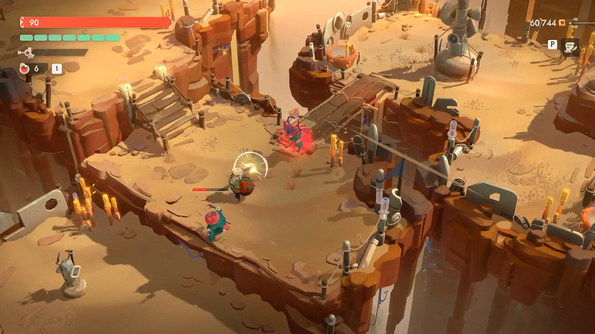 Moonlighter 2 official screenshot showing combat in Kalina